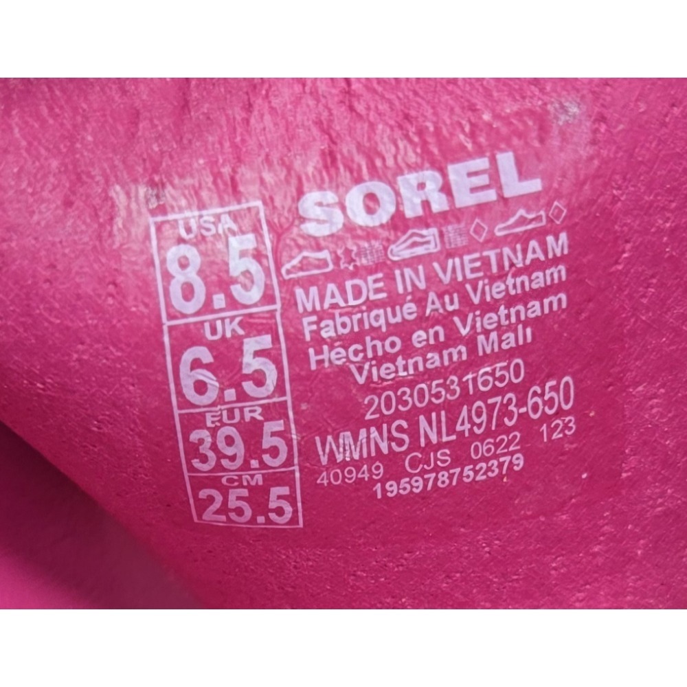 Sorel Slides Women's 8.5 VIIBE SLIDE SANDAL Fuscia Fizz Casual Preppy Comfort - Picture 8 of 10